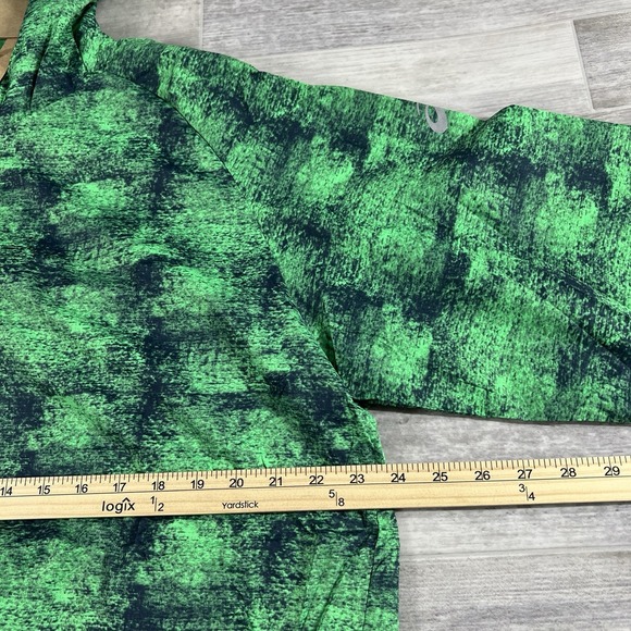 Men's XL Asics‎ Packable Windbreaker Jacket Tie Dye Green/Peacoat NWT - Picture 5 of 9